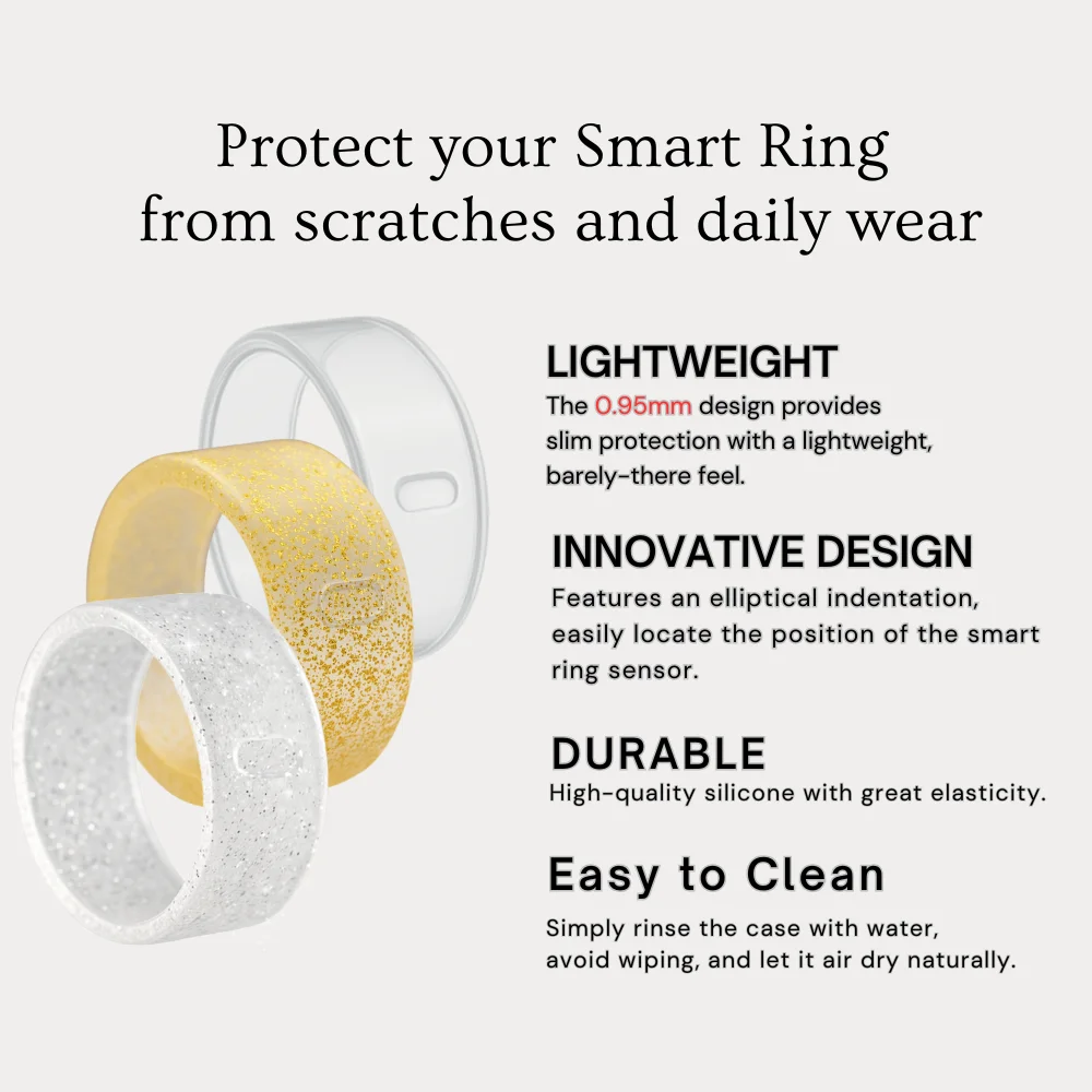 ฝาครอบแหวนซิลิโคนใส 6 ชิ้น ใช้ได้กับแหวน Oura และ Samsung ป้องกันรอยขีดข่วน ยืดหยุ่น ใส ป้องกันการกระแทก เหมาะสำหรับการออกกำลังกาย