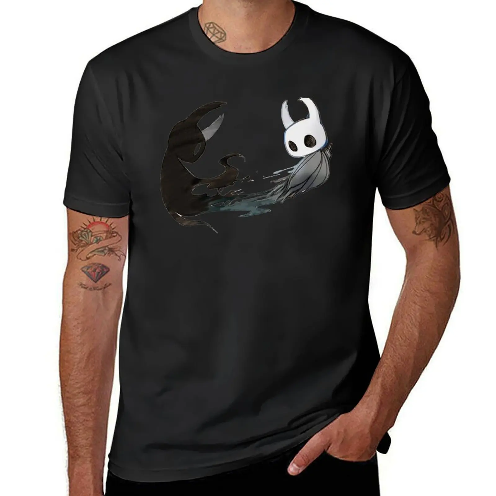 Hollow knight (shadow duble) T-Shirt boys animal print oversizeds t shirts for men graphic