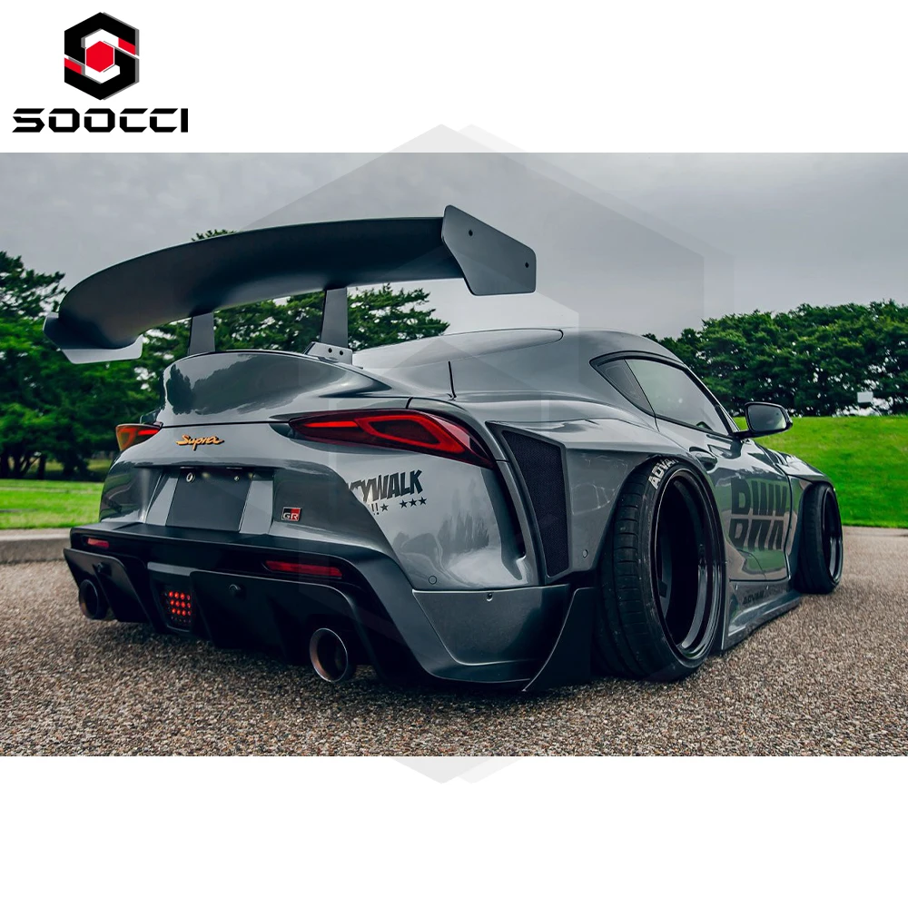 Углеродное волокно Vol Style Swan Neck Wing для Toyota Supra A90 Carbon Fiber GT Spoiler Trunk Lip Splitter