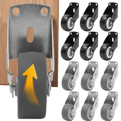 1/2Pcs Durable Silent Furniture Caster Side Mounted Mobile Door Support Moving Wheel Household Moving Tool Gate Casters