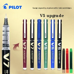 Japanese PILOT Gel Pen V5 Upgrade BXC-V7 Refillable Cartridge Rollerball Liquid Ink 0.5/0.7mm Black Roller Ball Pen Stationery