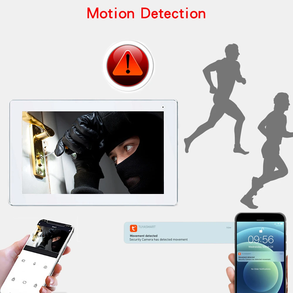 Touch screen intelligent visual doorbell with camera 7\