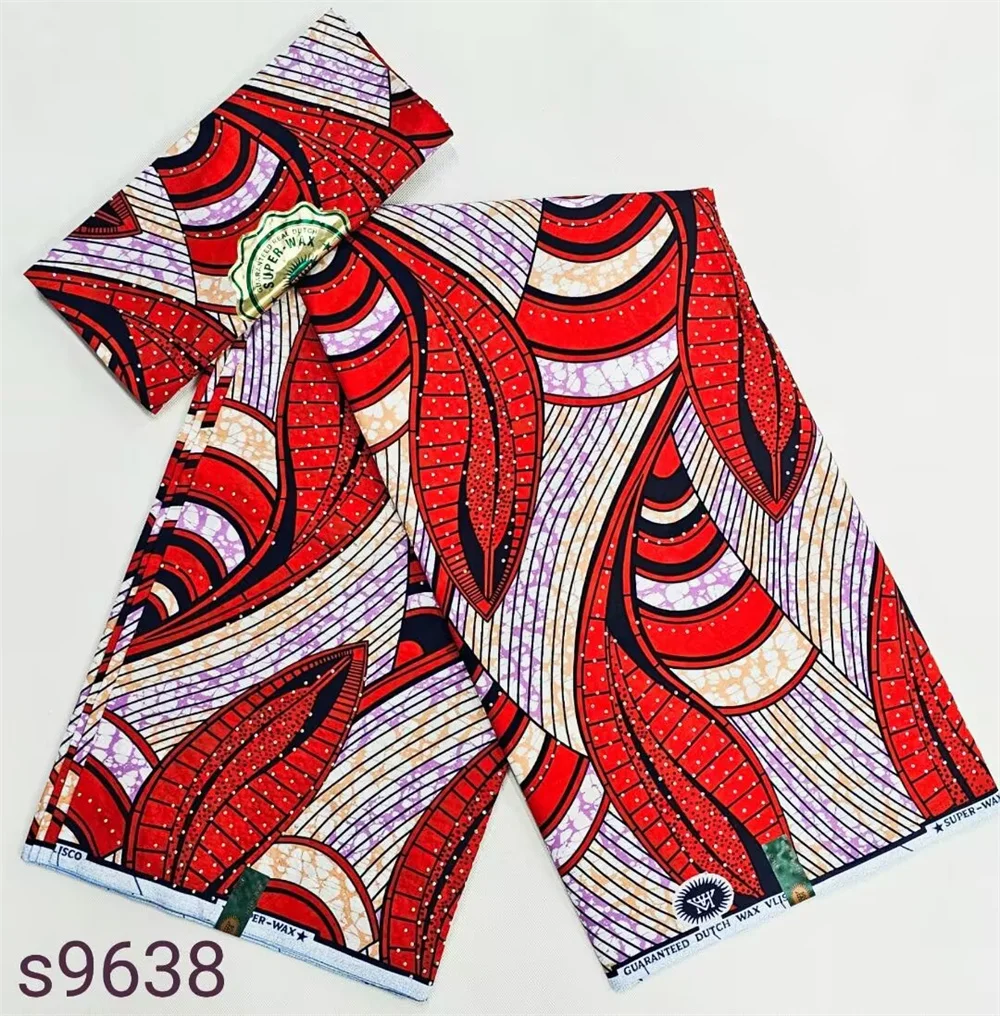 

Мягкая африканская восковая ткань с камнями, хлопчатобумажная ткань с восковой печатью Анкара, высокое качество для женского платья, 6 ярдов