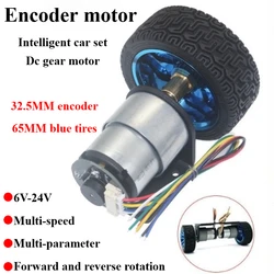 JGB37-520 DC 12V Gear Motor And Encoder Mounting Bracket Coupling Wheel For Smart Toy Car Robot