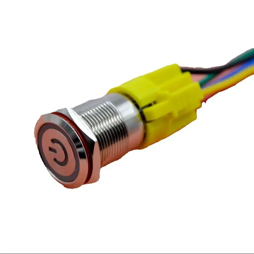 

НОВЫЙ 19 мм 220 В металлический кнопочный переключатель питания с самовозвратом, водонепроницаемый с вилкой, лампа, специальная оптовая продажа