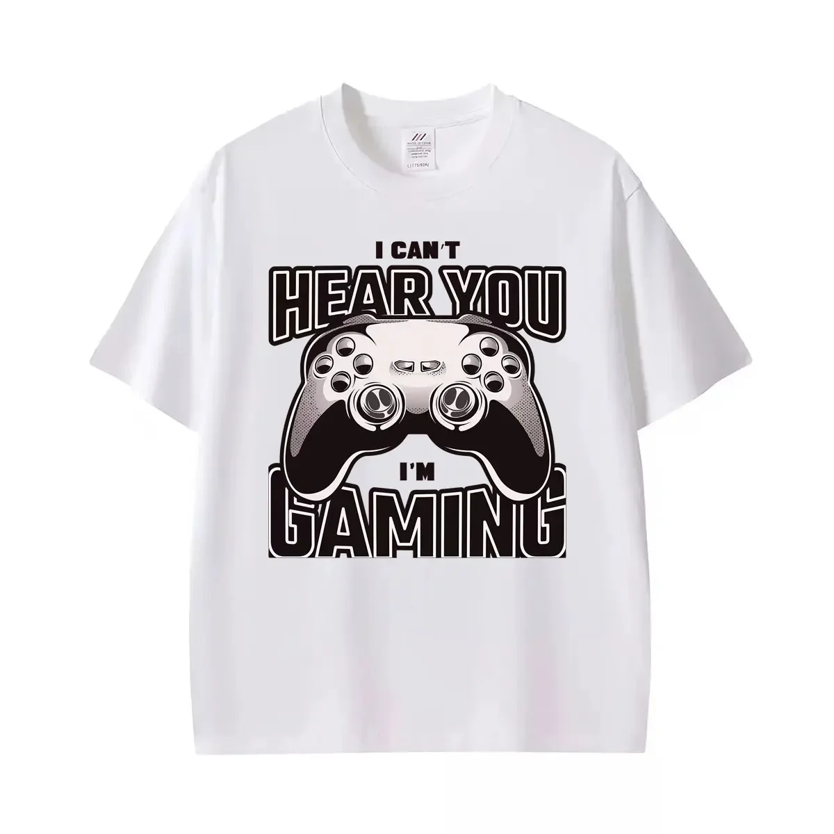 I Can'T Hear You Im Gaming Funny Gamer Meme T-Shirt Men Women Fashion Vintage Oversized T-shirts Summer Tops 100% Cotton T Shirt