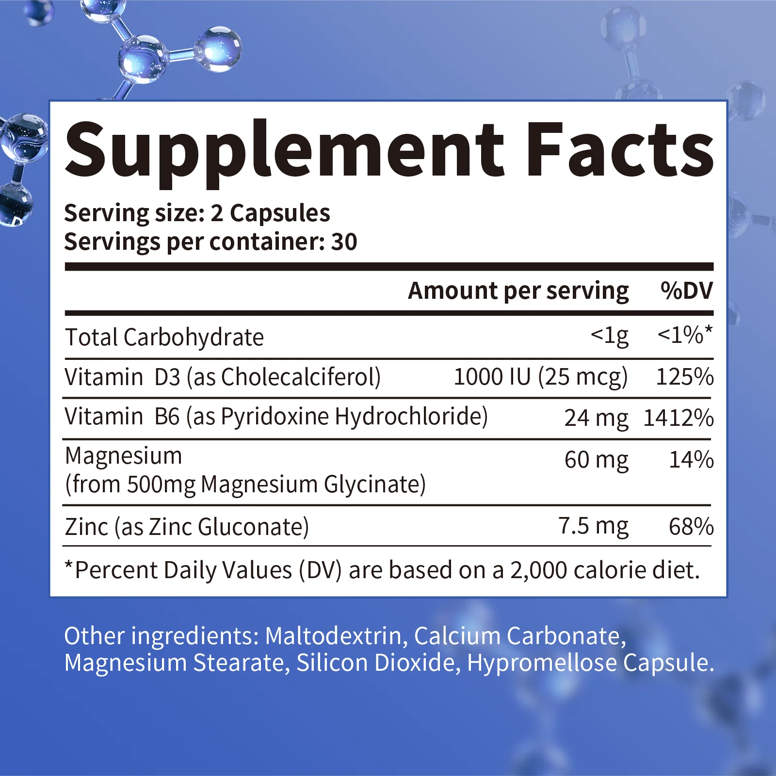 BBEEAAUU Maximum Absorption Magnesium Glycine Capsule for Muscle, Joint & Heart Health Brain Relax Sleep Supplement