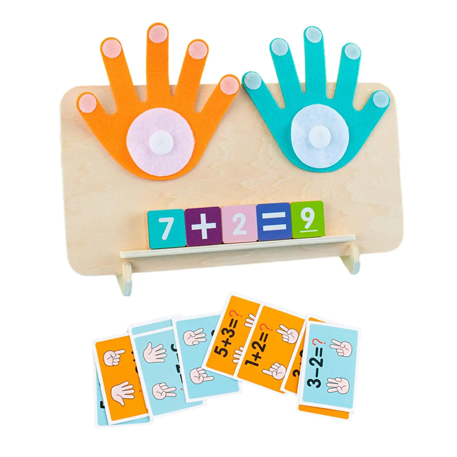 Finger Counting Math Toy Teaching Children Finger Counting Toy for Kids Kindergarten 3 4 5 Year Old Boys Girls Travel Game Gifts