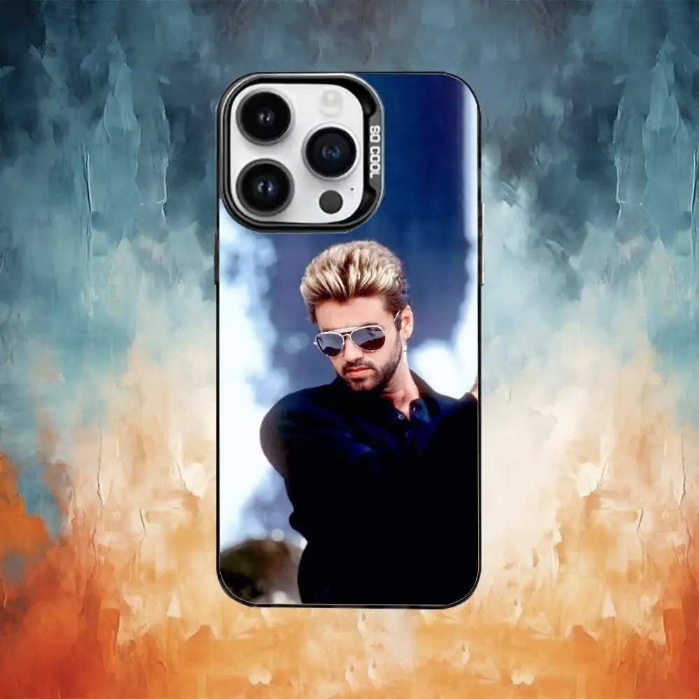 حافظة هاتف G-George M-Michael لهاتف iPhone17,16,15,14,13,12,11 Plus، Pro Max غطاء مقاوم للصدمات باللون الأسود غير اللامع #6