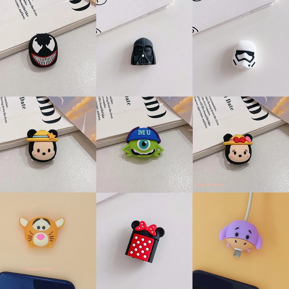 

Cute Mini Cartoon Cable Protector for iPhone/Huawei/XiaoMi Phones Wire Organizer Saver Holder Data Cable Phone Cord Accessories