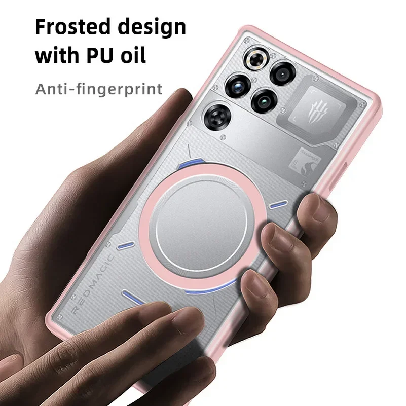 حافظة لهاتف ZTE Nubia Red Magic 11 Pro + Magsafe حافظة هاتف مغناطيسية غير لامعة لهاتف Red Magic 11 Pro Plus غطاء مقاوم للصدمات للشحن اللاسلكي