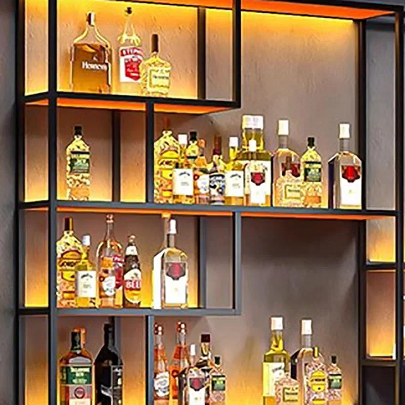 Club Hanging Salon Bar Cabinet Wall Mounted Whisky Unique Commercial Wine Cabinets Drink Modern Mueble Para Vino Bar Furniture