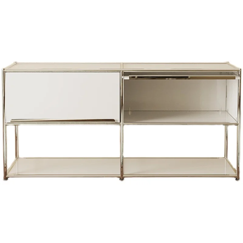 

Cabinet stainless steel module combination bedside table medieval storage side few bedroom storage sofa side cabinet