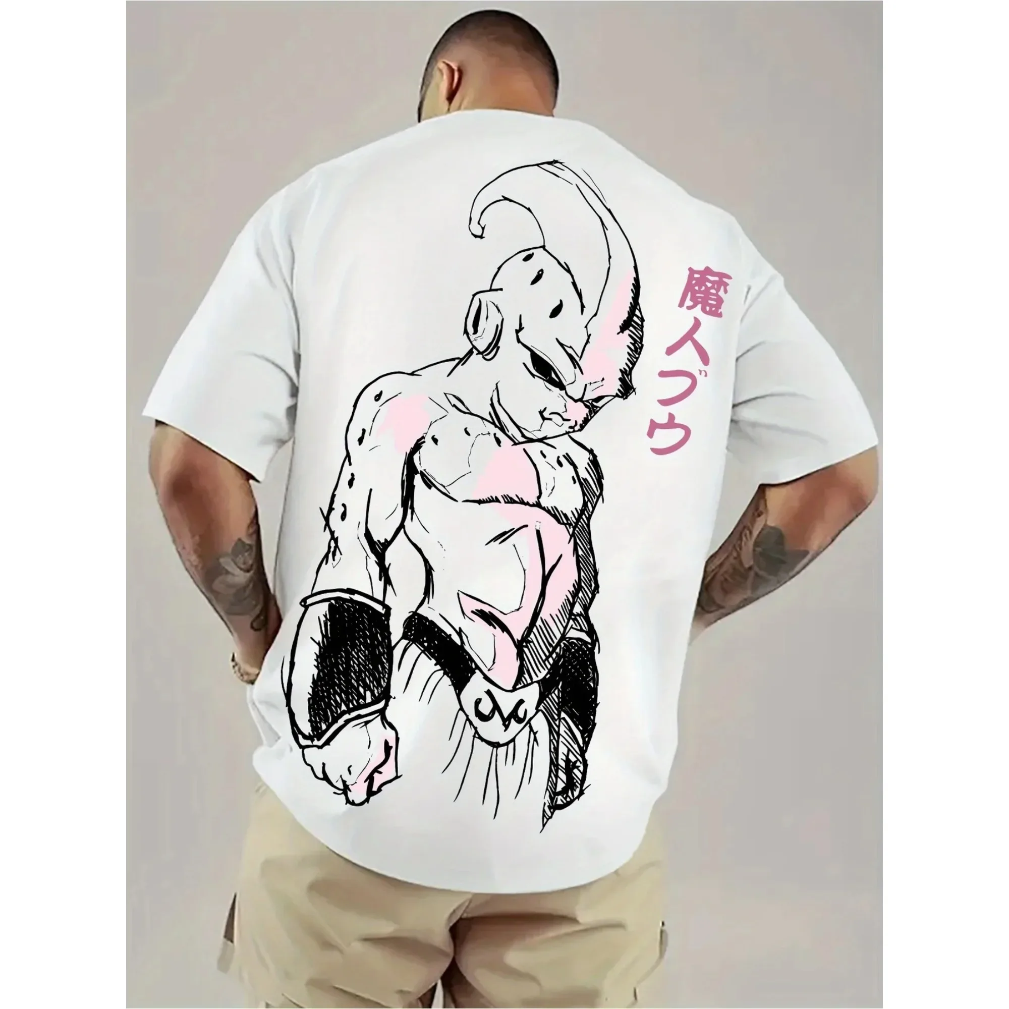 

Vintage Majin Buu AnmineSummer T-Shirt Men Women Harajuku Oversized Vintage Streetwear Women's Casual Short-Sleeve Unisex Top