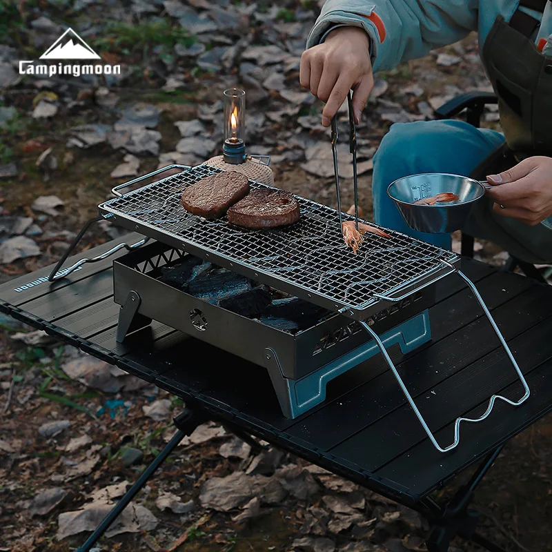 

MSW-1015 Folding 304 Stainless Steel Barbecue Grill with Mesh Medium Size Extended and Height-Adjustable Includes Storage Bag