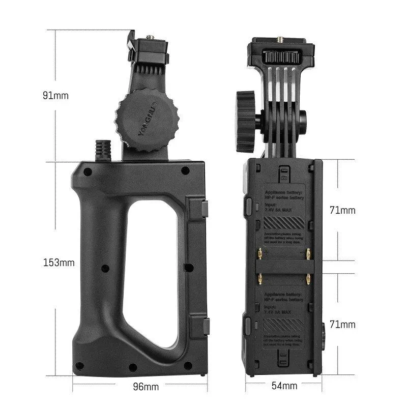 NFP NP-F series Battery Handle for YongNuo YNLUX200 LUX200 NP-F970 F750 F550