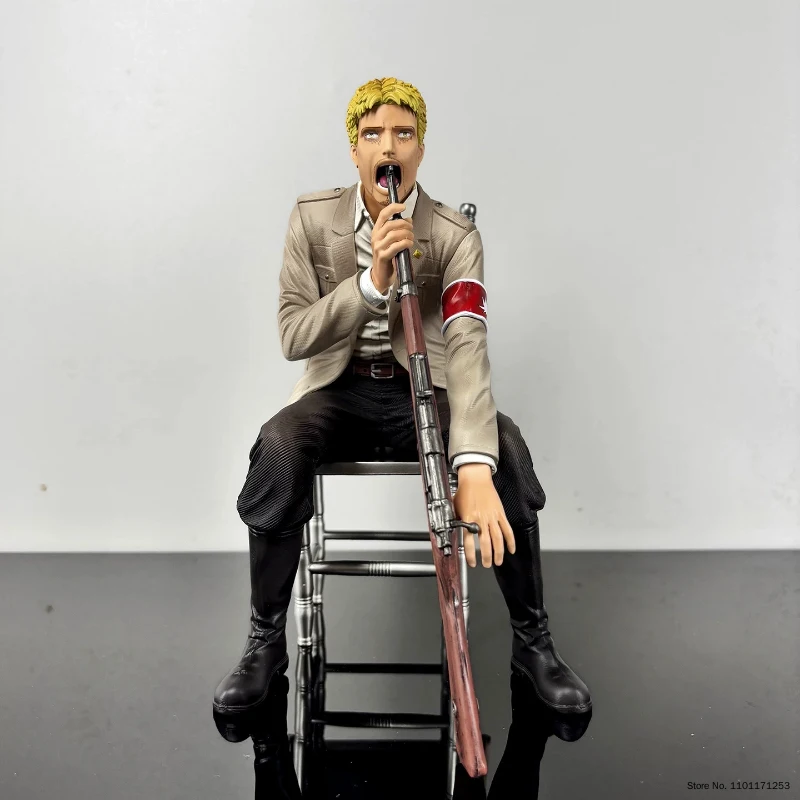 新しい-22-センチメートル進撃の巨人アニメフィギュア椅子ライナーブラウンフィギュア-pvc-像コレクションモデルデスクトップ装飾おもちゃギフト