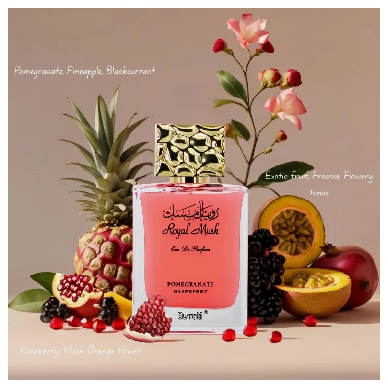 Royal Musk Pomegranate Raspberry EDP 100ML (3.4 OZ) by SURRATI, Exotic Fragrance The Good Scent