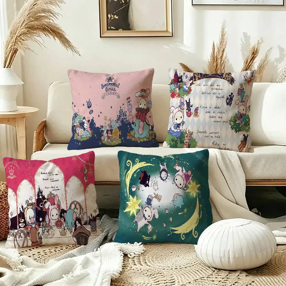 S-Sentimental Circus Pillow Cover for Bedroom Room and Living Room Sofa Decorative Cushion Cover