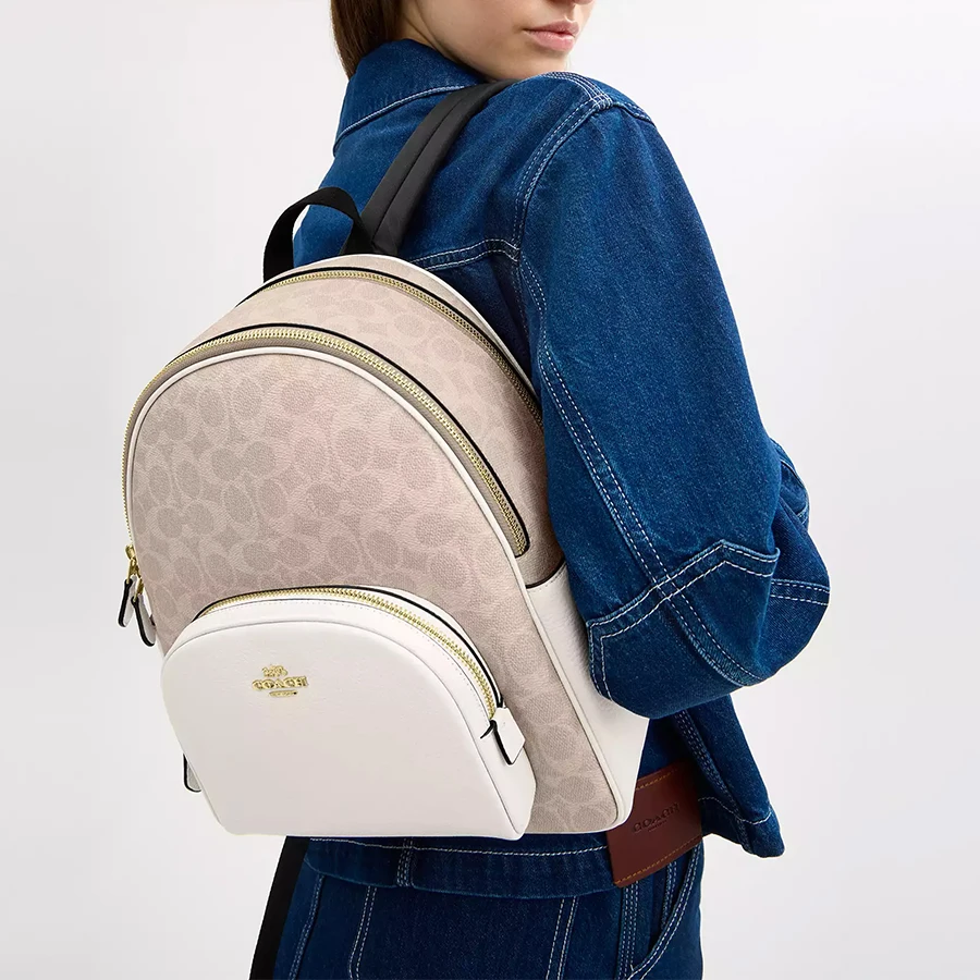 حقيبة ظهر نسائية من Court حقيبة ظهر عصرية للتنقل بسعة كبيرة، حقيبة ظهر مدرسية للسفر من القماش المميز، CZ176