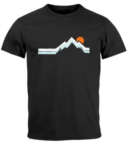 

Herren T-Shirt Berg Wandern Natur Outdoor Printshirt mit Aufdruck Fashion