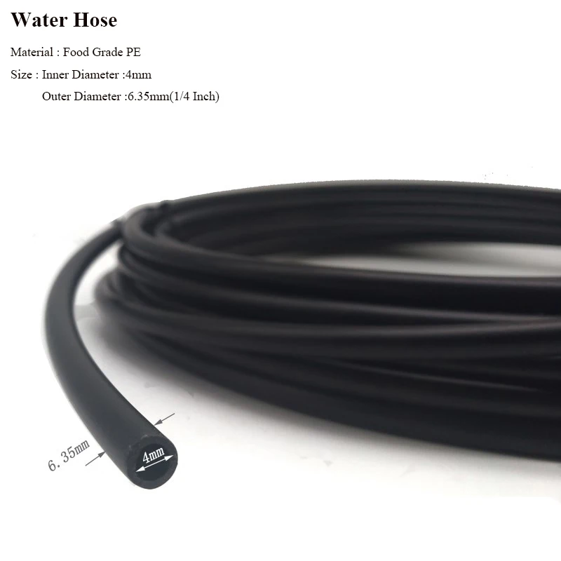 10 Meters 1/4 Inch O.D PE Hose Tubing Flexible Pipe Tube For Reverse Osmosis Aquarium Filter Misting System