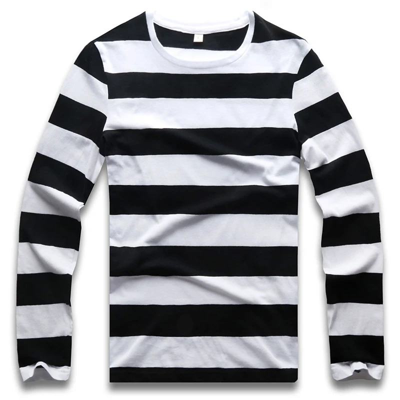 New men's fashionable casual horizontal striped nightmare long sleeved olive and red striped shirt Freddy Krueger loose clothing image 6