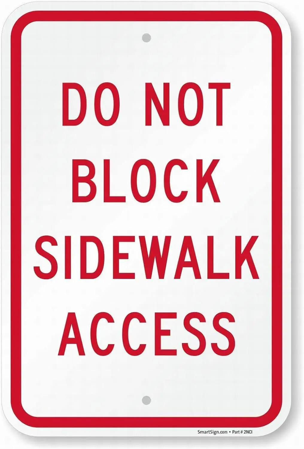 Garage Decor Sign Do Not Block Sidewalk Access Safety Sign Caution Warning Sign Tin Metal Decor Sign 8x12