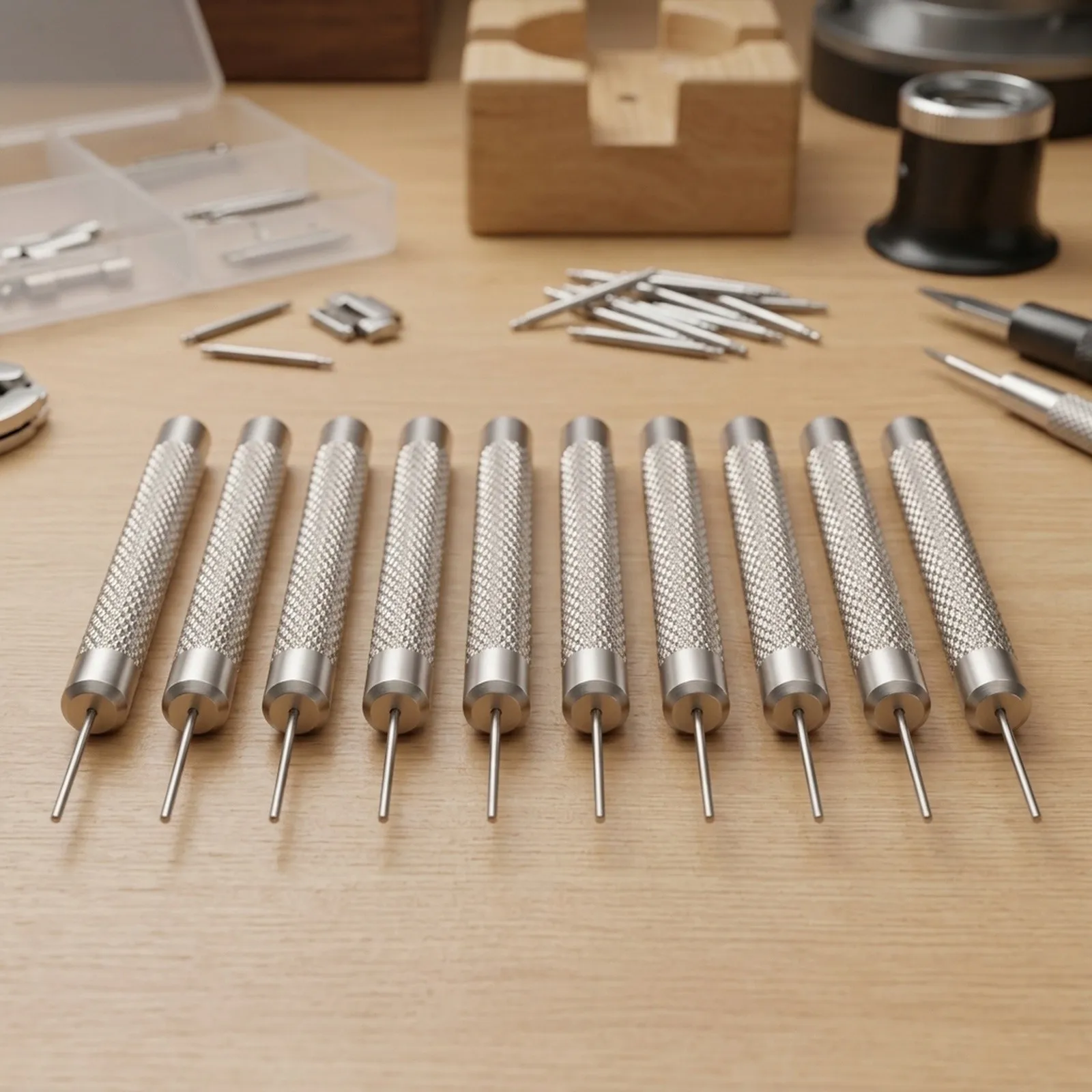 Watch Strap Pin Pin Punch Watch Band Bracelet Remover Adjust Punching Needle Link Punch Pin Silver 10Pcs  Watch
