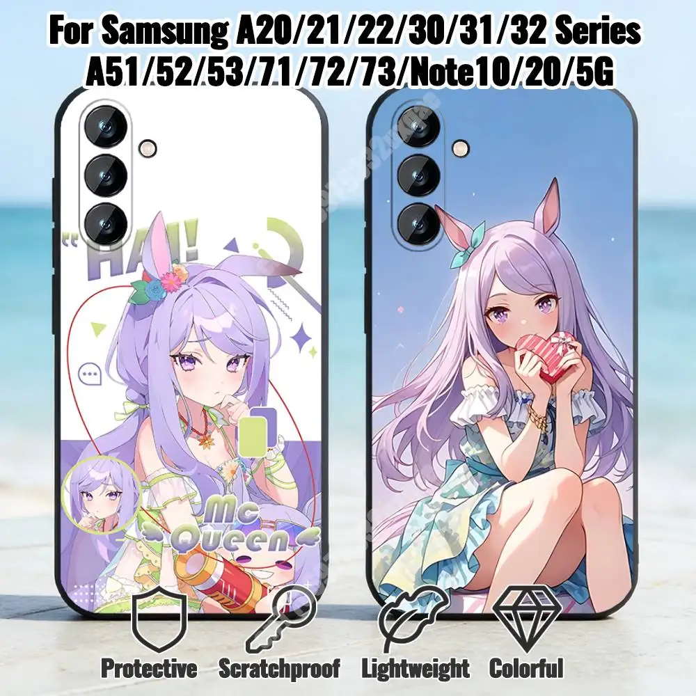 Uma Musume Mejiro McQueen Phone Case for Samsung Galaxy A12 13 Note 10Pro 20Ultra A20 21 30 31 40 41 A71 72 Silicone Protector