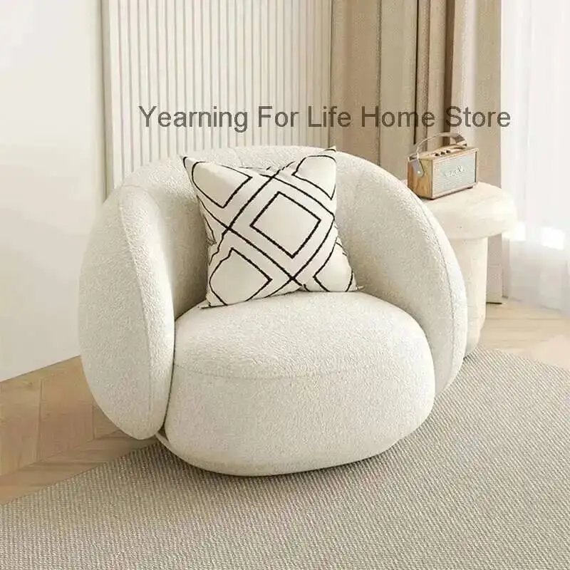 

Elastic Chair Room Living Cute Fluffy White Floor Single Living Room Chair Back Support Meubles De Salon Home Furniture