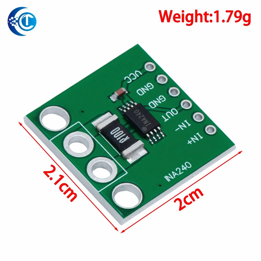 Moduł INA240 INA240A1 Wzmacniacz wykrywania prądu Monitorowanie prądu Dwukierunkowy moduł zbierania prądu