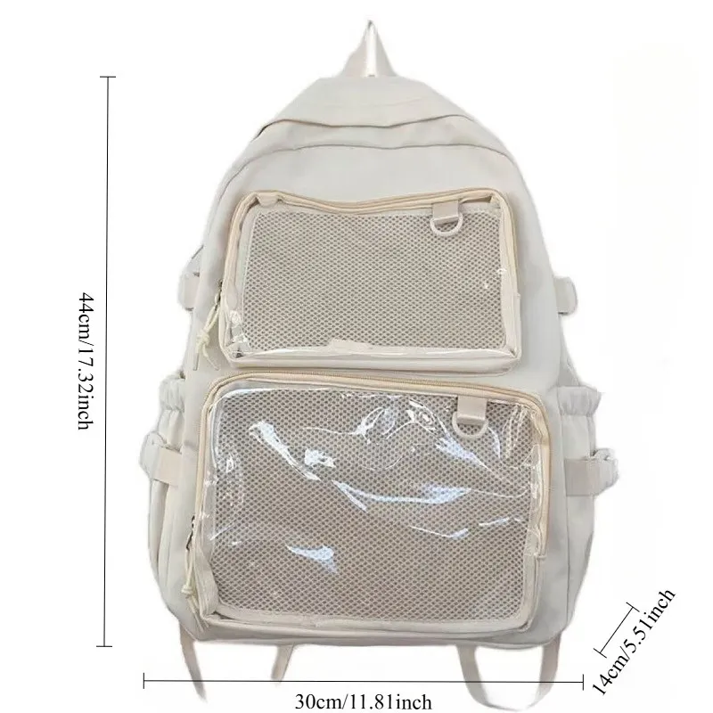 Transparent Bag Casual Backpack Space Saving