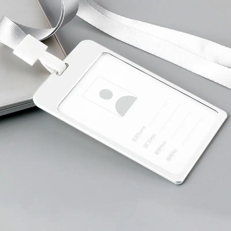 حاملي بطاقات العمل الموظفين بطاقة الائتمان غطاء بطاقة الهوية حافظة العمل شارة الهوية غطاء البطاقة حقيبة النساء الرجال سبائك الألومنيوم #3