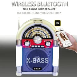 Portable Retro Radio Wireless Bluetooth Speaker Card Audio Home FM Medium Wave Short Wave Stereo Radio Receiver Support 220V110V