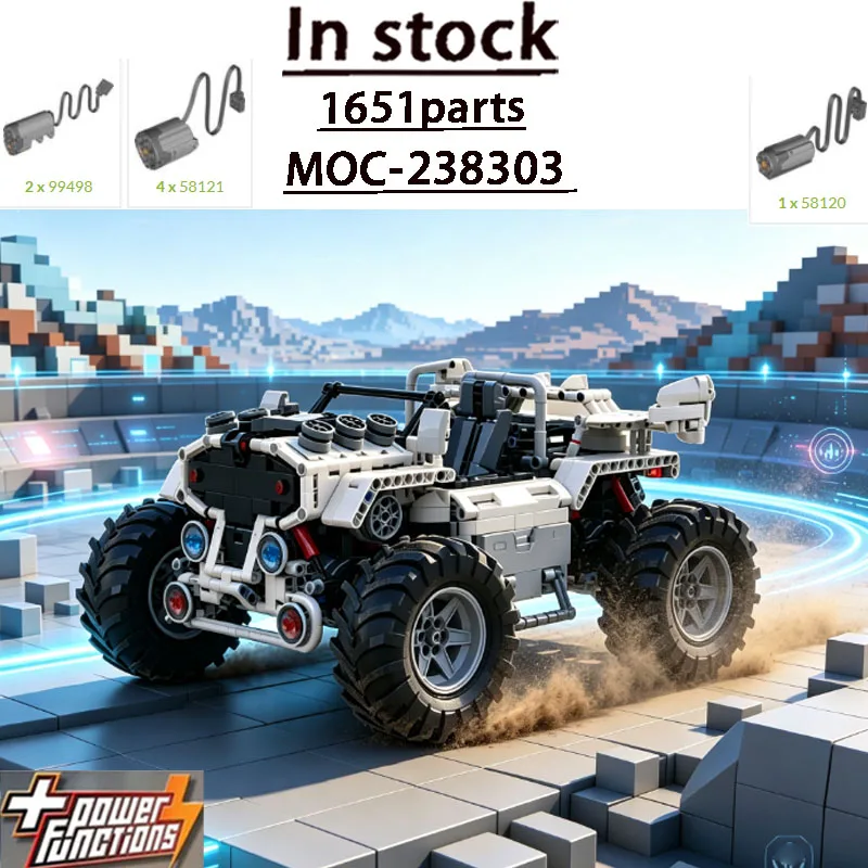 New Popular MOC-238303 Limited Edition Gaming Sports Racing Car Building Block Model 1651 Parts Adult Educational Toy Gift