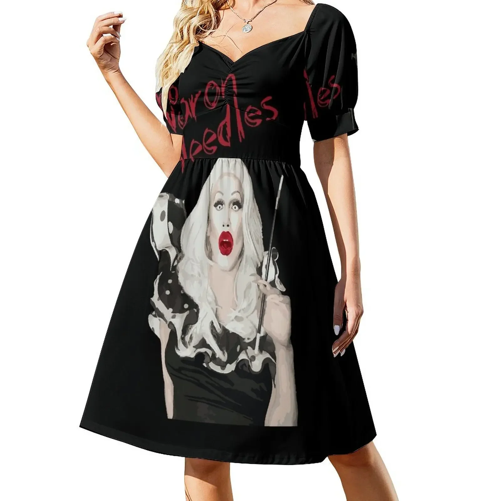 

She looks spooky but she's really nice. Sleeveless Dress dresses summer Elegant gowns Dress