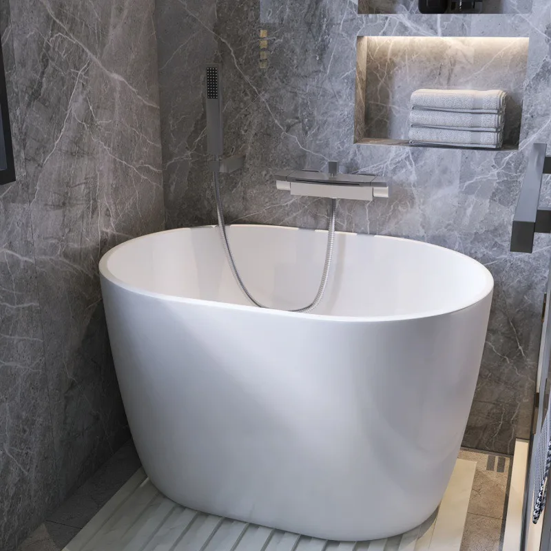 

Japanese-style independent household deep-foamed acrylic small apartment bathtub