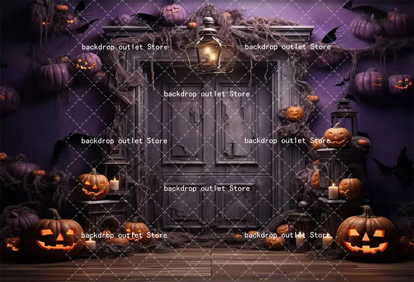 Mehofond outono roxo halloween fotografia cenários horror abóbora família festival morcego vela balão decoração fundo prop
