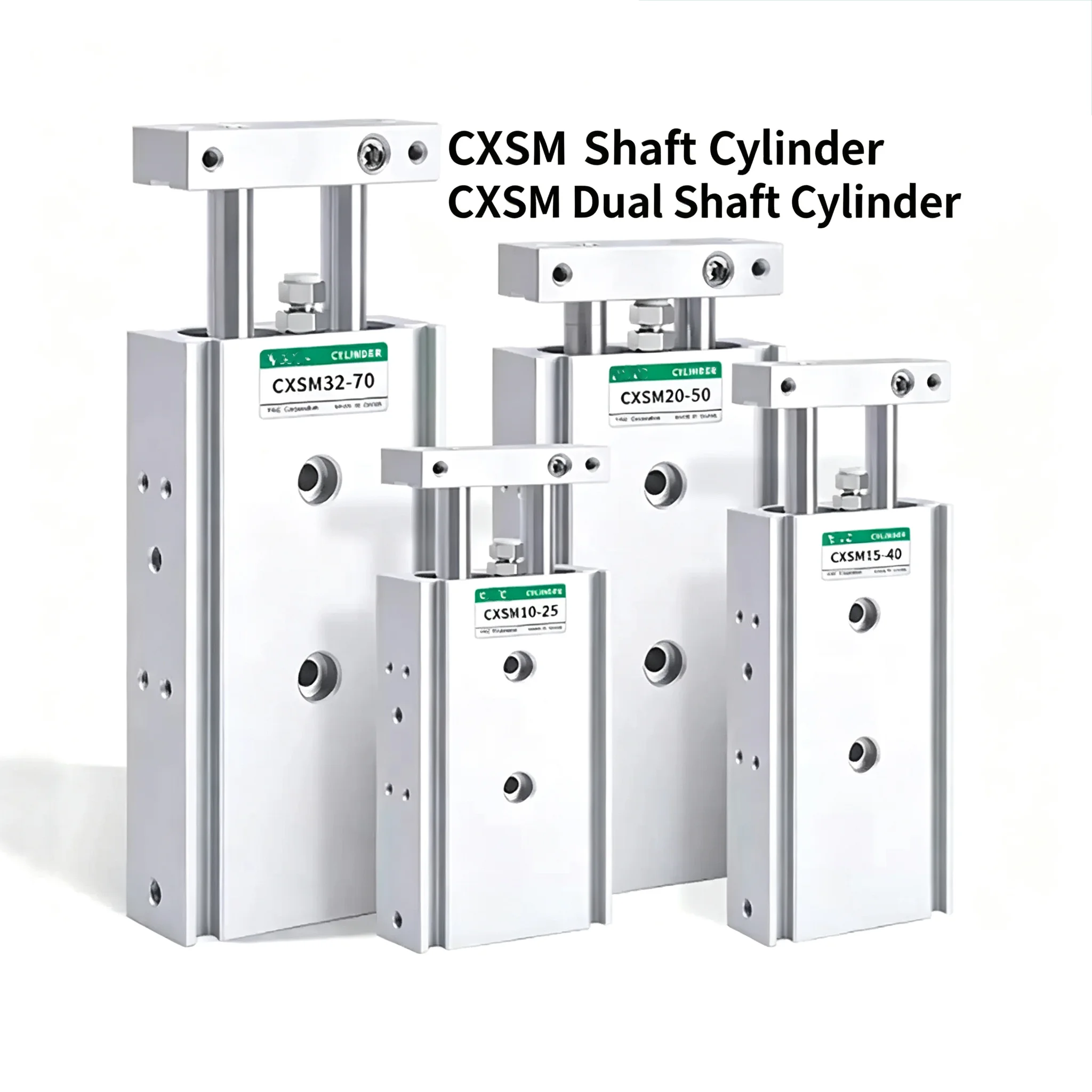 CXSM Dual Rod Pneumatic Cylinder Series - Industrial Double Axis Dual Rod Actuators 10mm/15mm/20mm/25mm/32mm for Manufacturing U