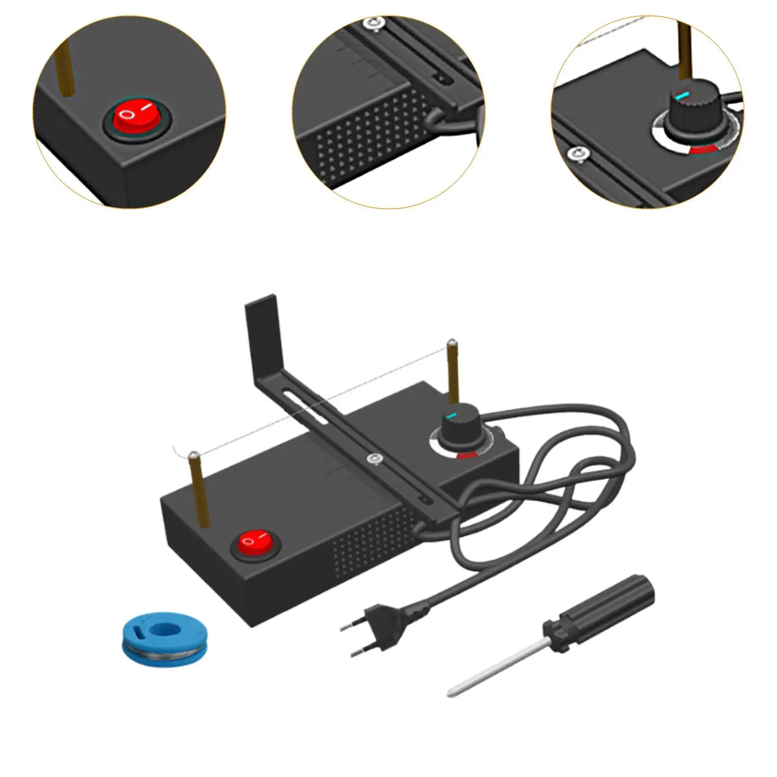 

Терморезак для лент, портативный, с отверткой, для резки веревок, плетеных ремней, нейлоновых лент, тесьмы, тканых лент