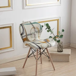 1pc Modern Simple Thickeneded Printed Chair Cover Household Elastic Curved Butterfly Chair Cover