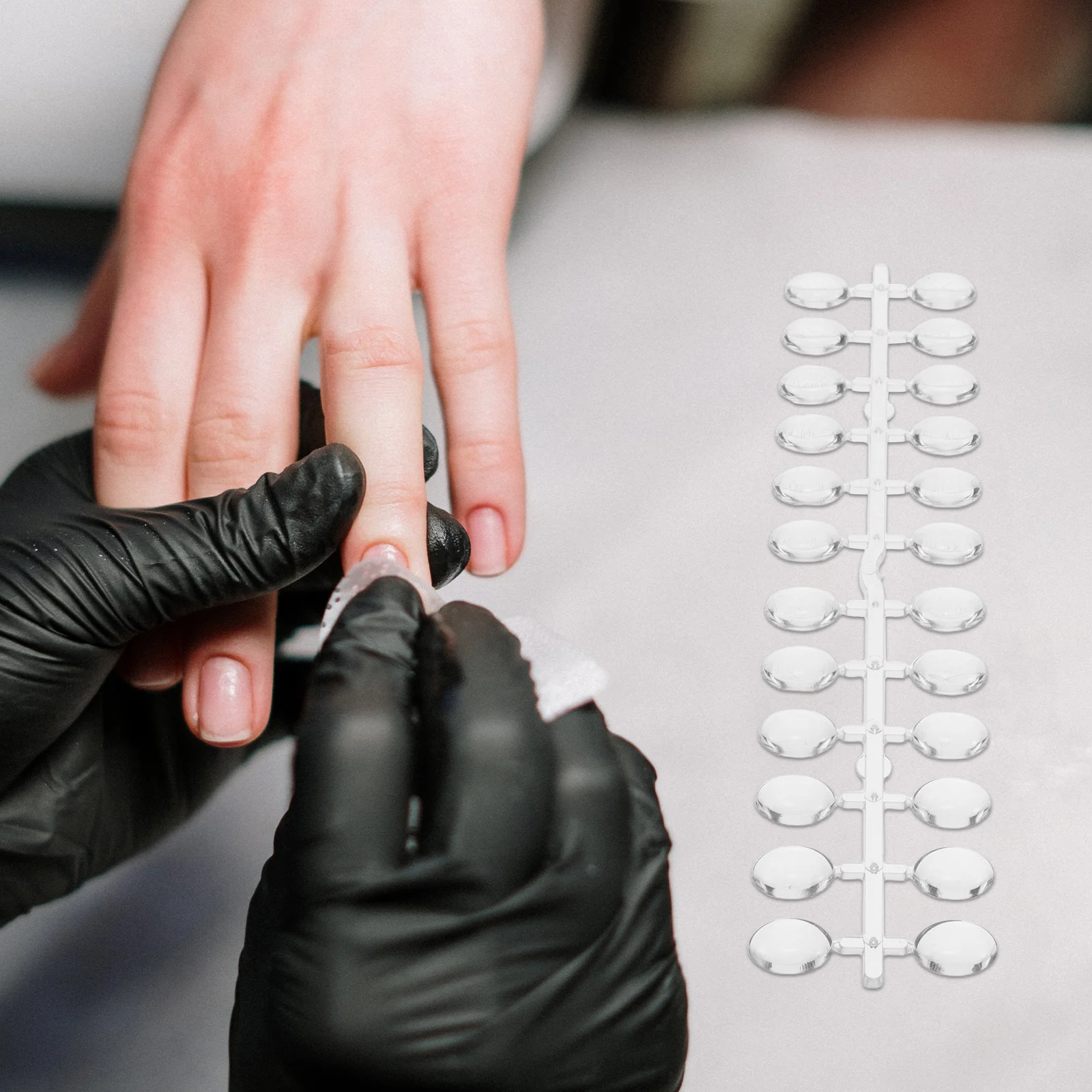 12 set di unghie finte trasparenti, confezione sfusa, strumenti affidabili per l'esposizione di nail art per l'uso in salone