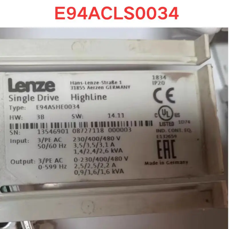 

Used E94ACLS0034 Driver board Functional test OK Fast delivery