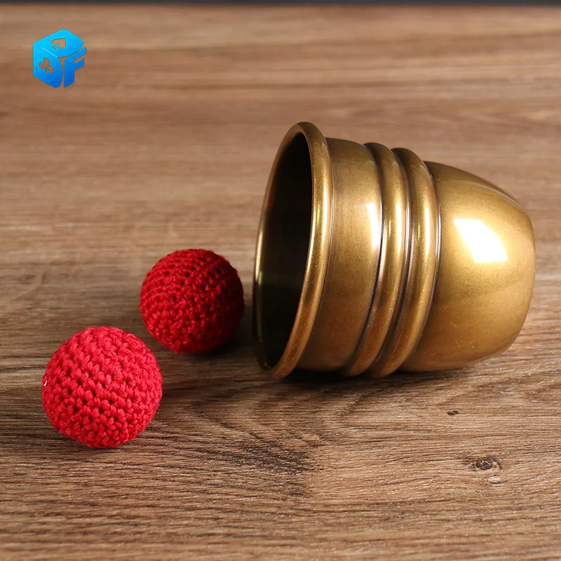 Taza de Super Chop (latón/envejecido) de Oliver, trucos de Magia, trucos de Magia, primer plano, accesorios de truco, mentalismo, Magia