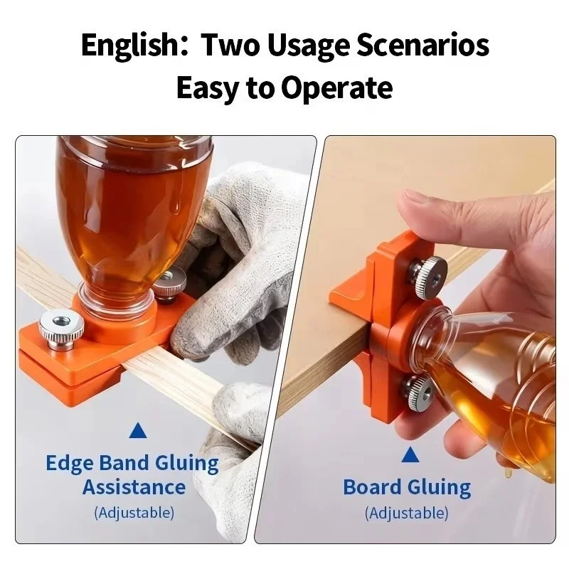 Woodworking Brush Board & Edge Banding Glue Applicator Glue Limiter Multi Functional Installation Fixture Adjustable Manual Tool