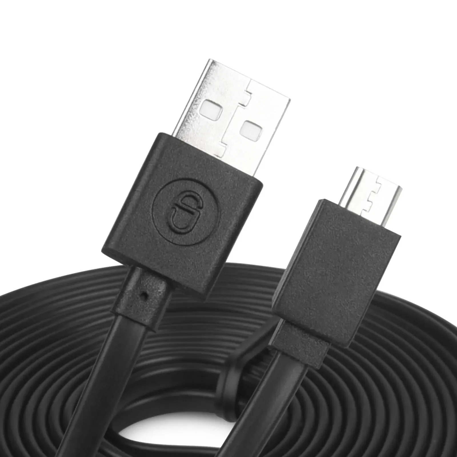 Soshine Long Micro USB Cable 8m USB Flat Cable to Micro USB Charging Cord for PS4 Controller Security Camera Monitor Power Bank