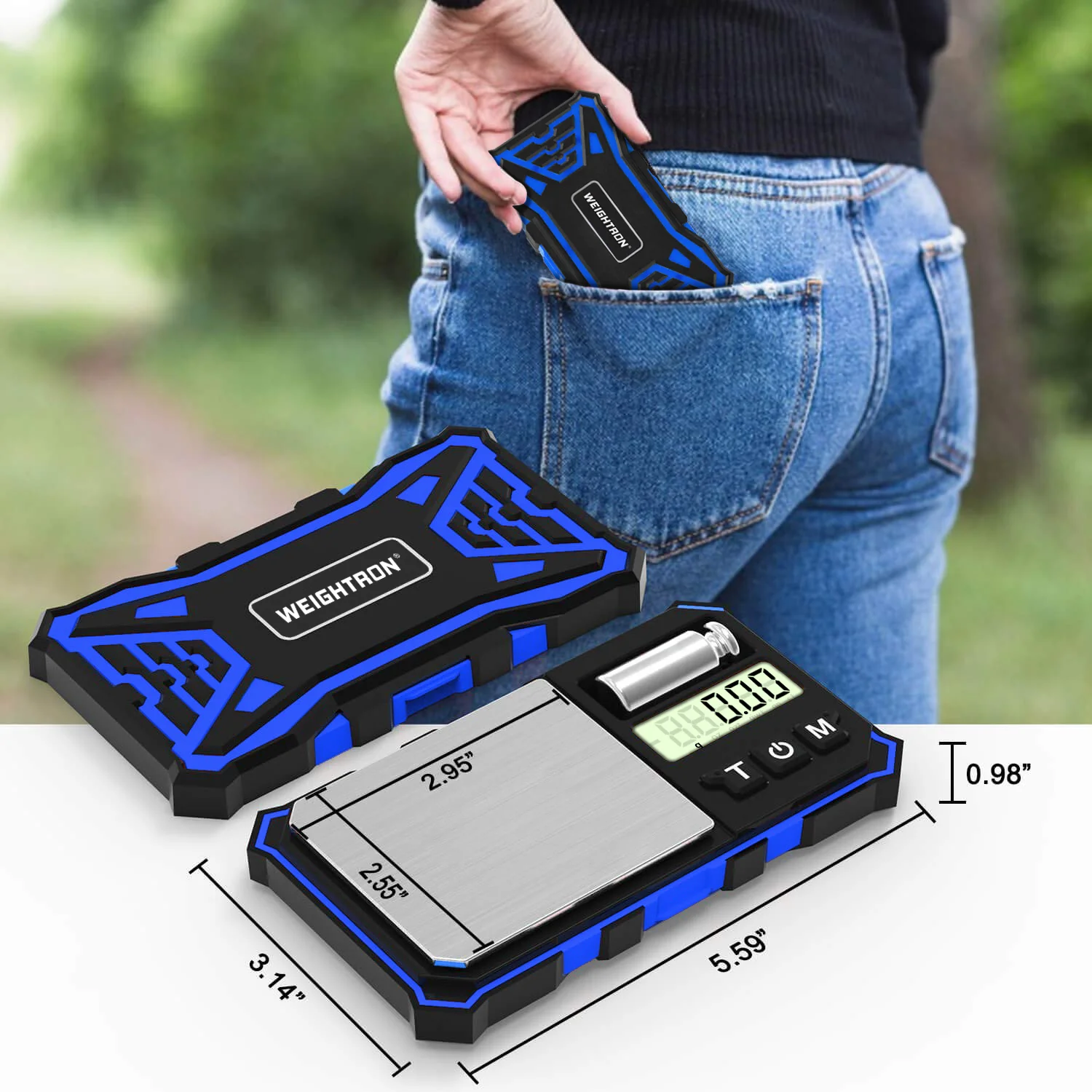 Gram Scale Digital Pocket Scale 200g/0.01g Small Digital Scale Jewelry Scale with 50g Calibration weight Kitchen Scale