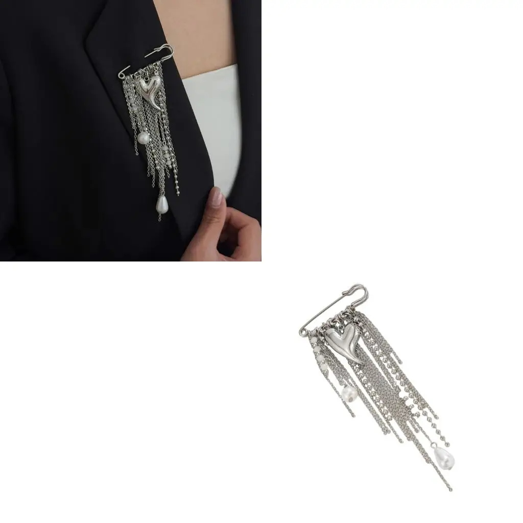  Elegant Alloy Heart Shaped Brooch Corsage Pin For Women Perfect For Daily Wear And Special Occasions