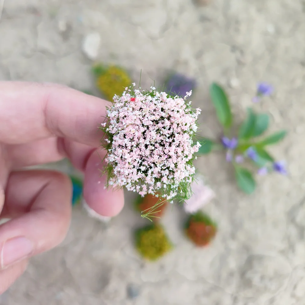 8 teile/los Gemischte Große Blume Cluster Modell Kits Miniatur Pflanzen Materialien für Diy Micro Szene Layout Diorama Zubehör – Detail 6